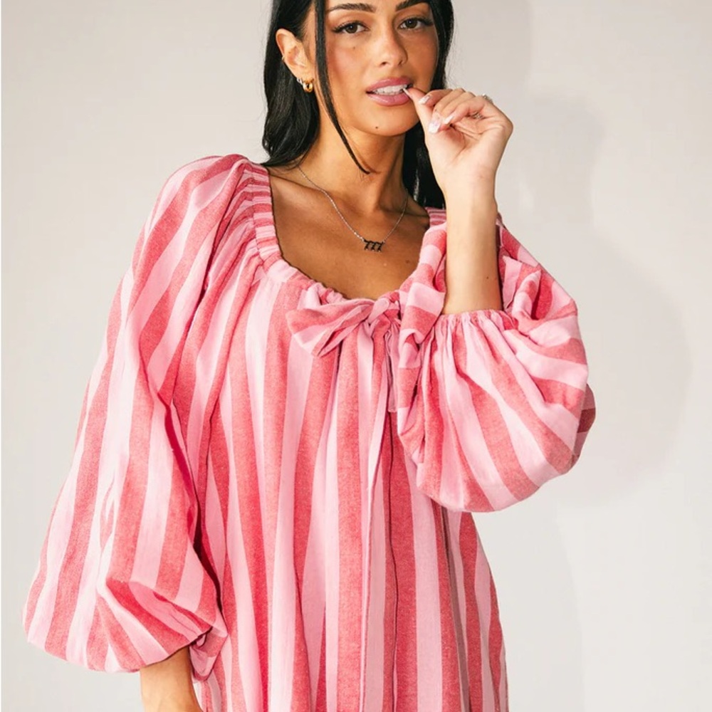 ZOCO Capri Maxi Dress | Pink Striped Dress